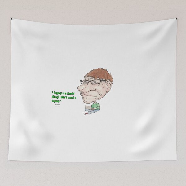 Item preview, Bill Gates 'quote caricature' - Hand drawn original print designed and sold by CaricaturesTom.