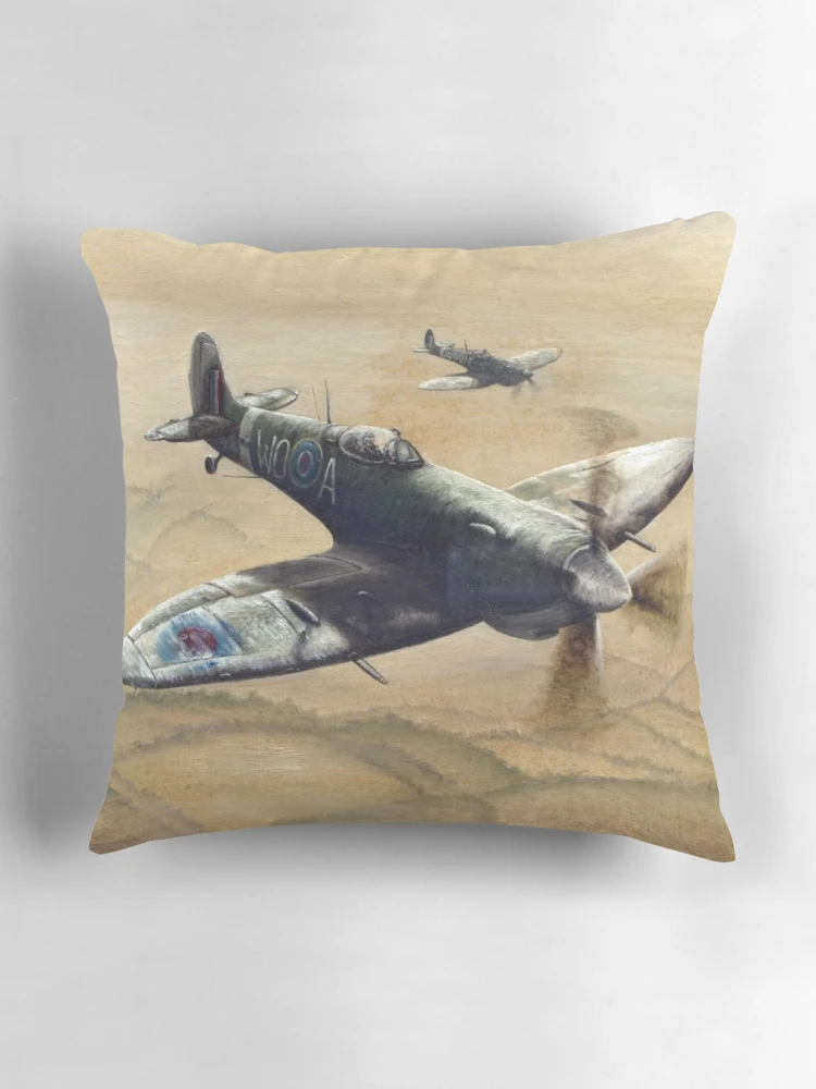 Thumbnail 3 of 4, Pillow, Spitfire Parade designed and sold by Rasendyll.