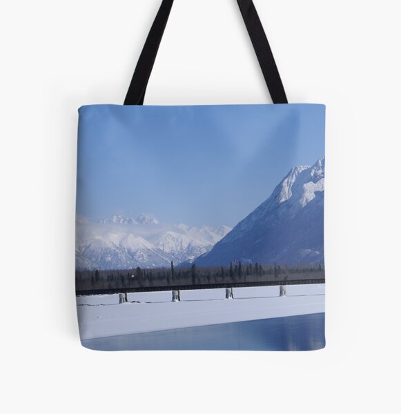 Tracks Across the River All Over Print Tote Bag
