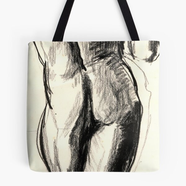Item preview, Sketch in charcoal of a nude male model designed and sold by mklau.