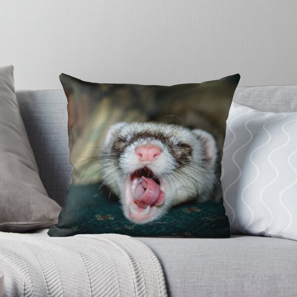 Love is a Ferret. Throw Pillow