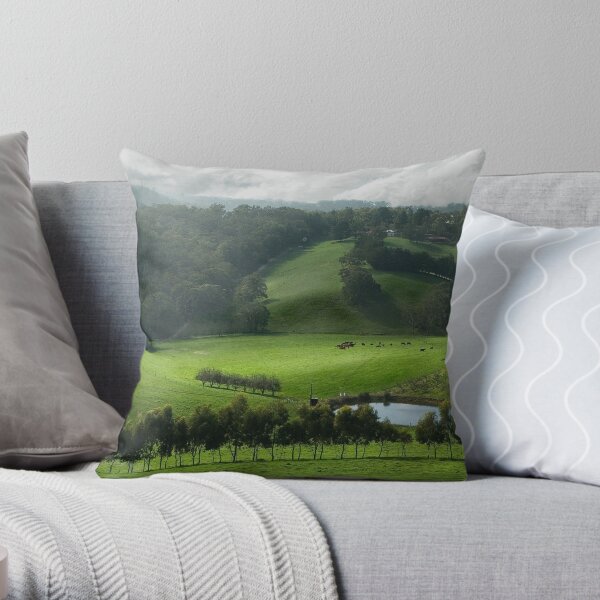 Adelaide Hill's in Green. Throw Pillow