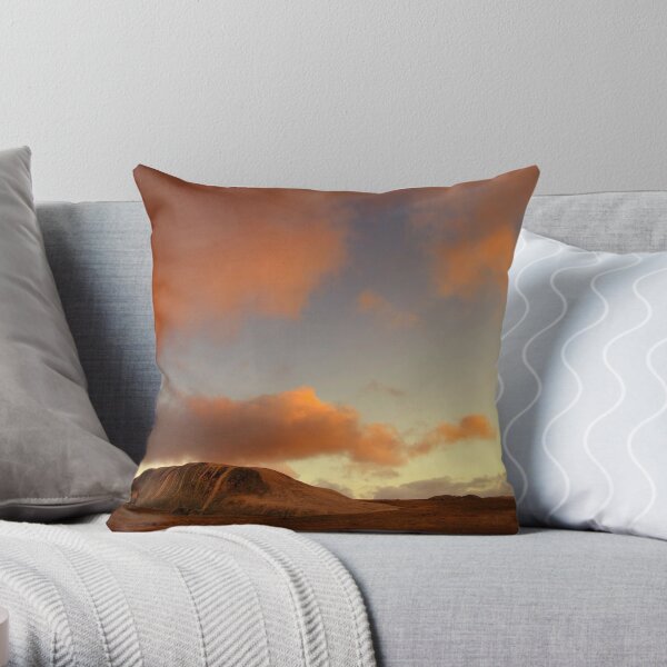 Sunset at Dog Rocks Throw Pillow