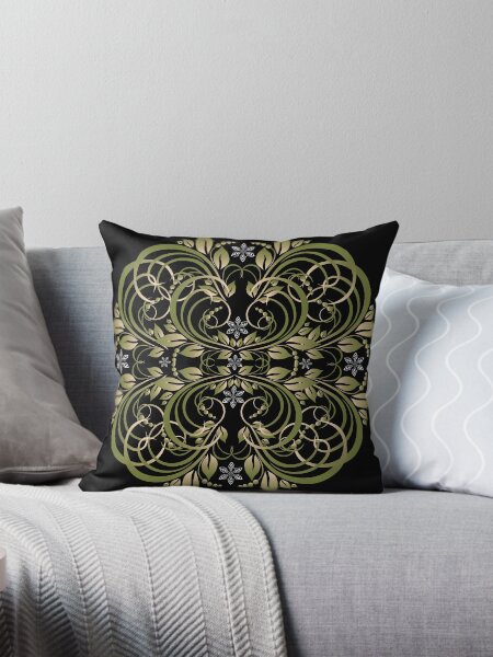 Item preview, green vintage pattern designed and sold by VioDeSign.