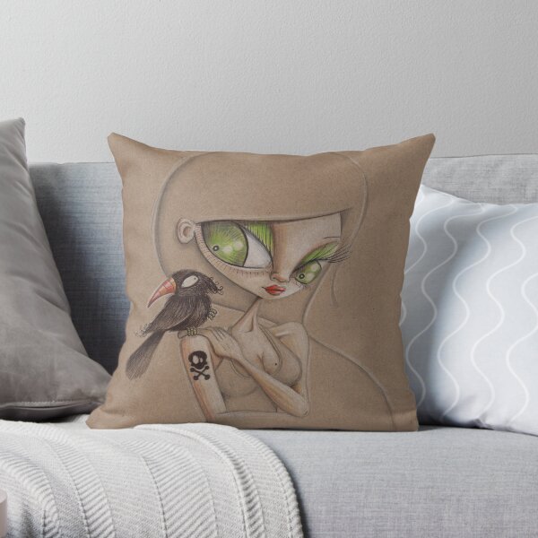 Raven Throw Pillow