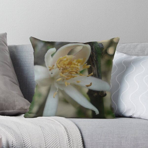 lemon flower 1 Throw Pillow