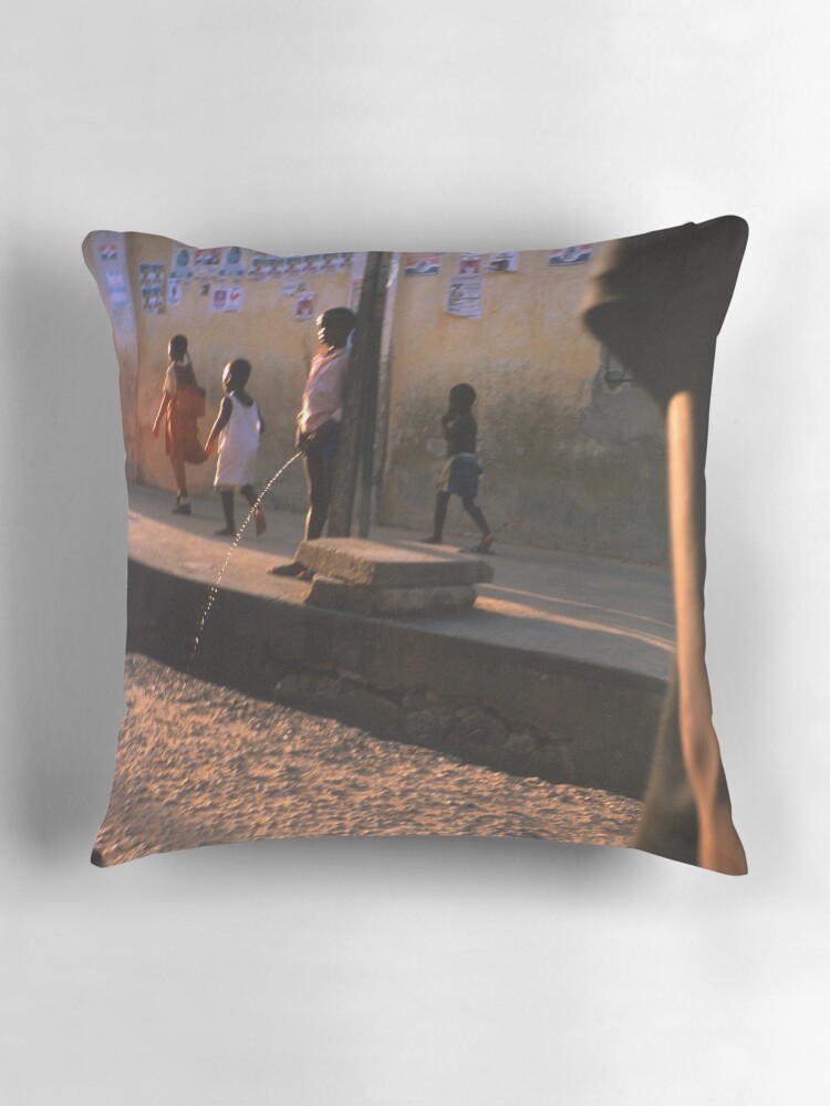 boy pissing Pillow for Sale by Angus Beare Redbubble