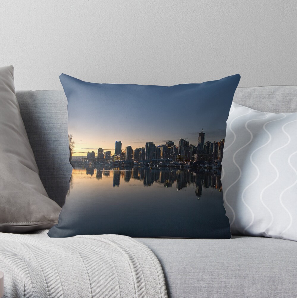 Vancouver, BC Morning Throw Pillow
