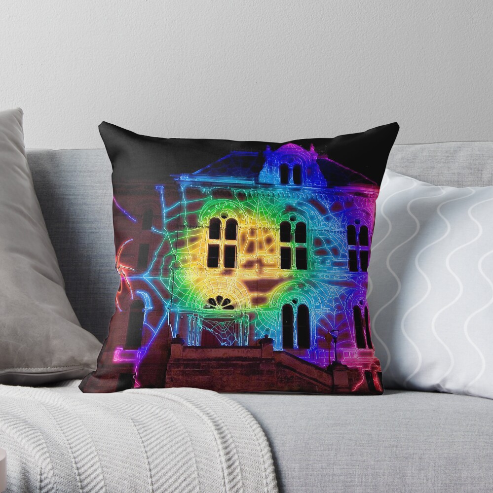 Northern Light's Spiders Web. Throw Pillow