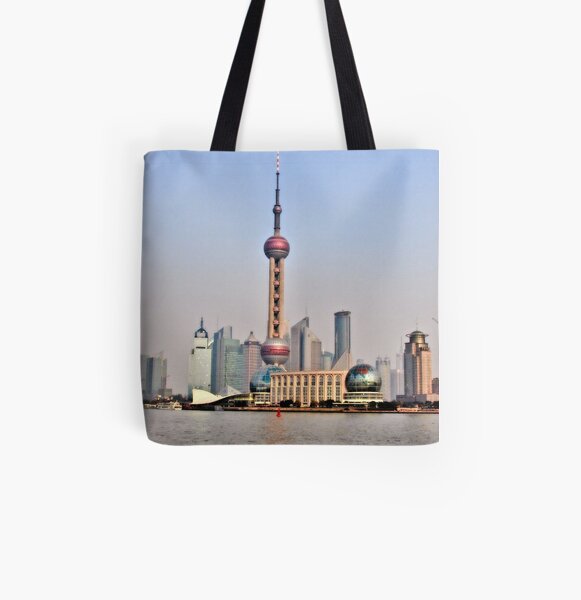 Shanghai View All Over Print Tote Bag