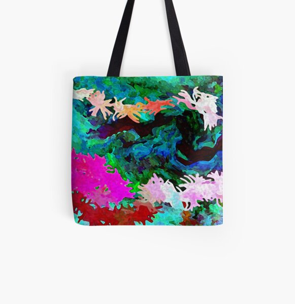 Anenomes All Over Print Tote Bag