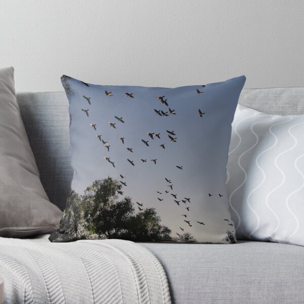 Black Cocatoos Throw Pillow