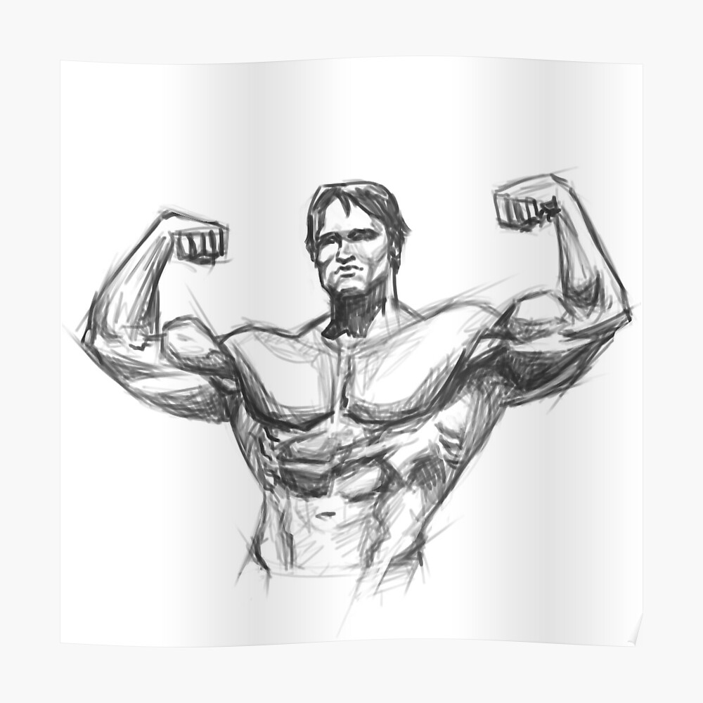 "Arnold Schwarzenegger illustration - Bodybuilding" Poster by Gabriel39
