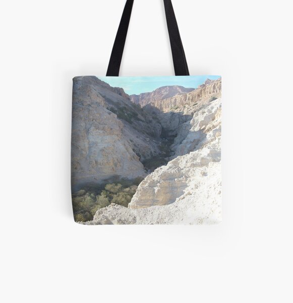 Green Valley, Brown Mountain All Over Print Tote Bag