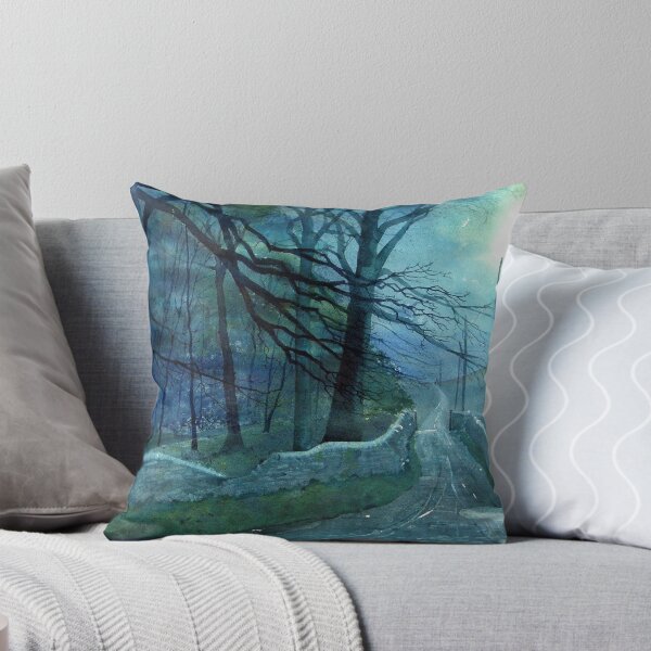 Road to Foxup Throw Pillow