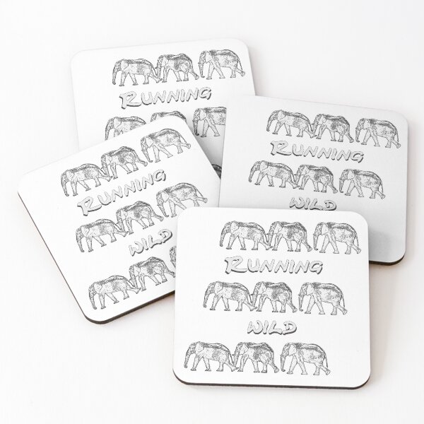 Item preview, Elephant Herd Running wild designed and sold by Againstallodds.