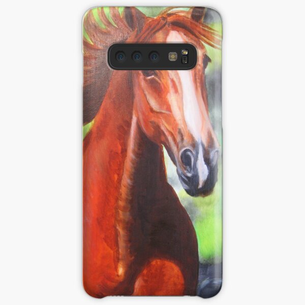 oil painting of a Chestnut Horse Samsung Galaxy Snap Case