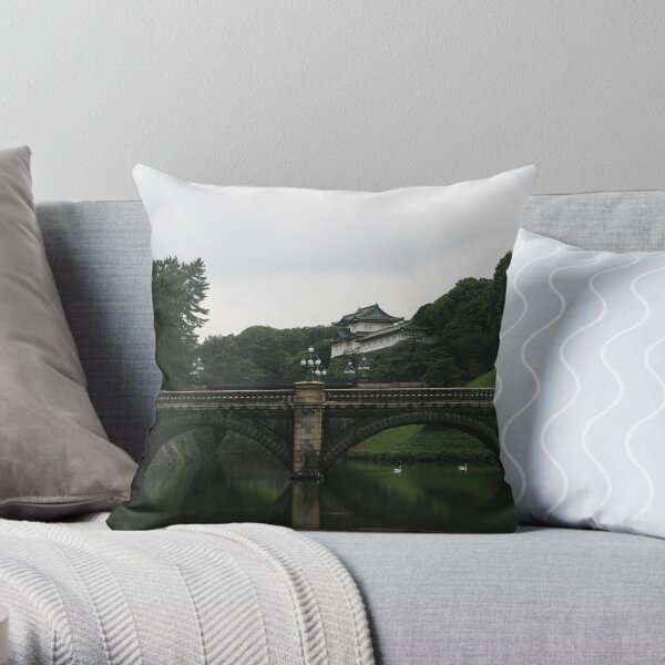 Swan Bridge Throw Pillow