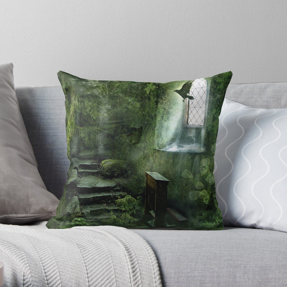The Chapel in the Woods Throw Pillow
