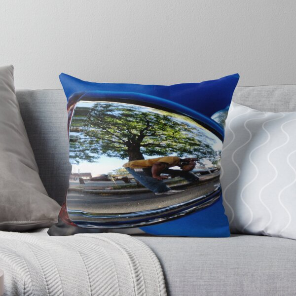 Self-Portrait In A Chrome Bullet Throw Pillow