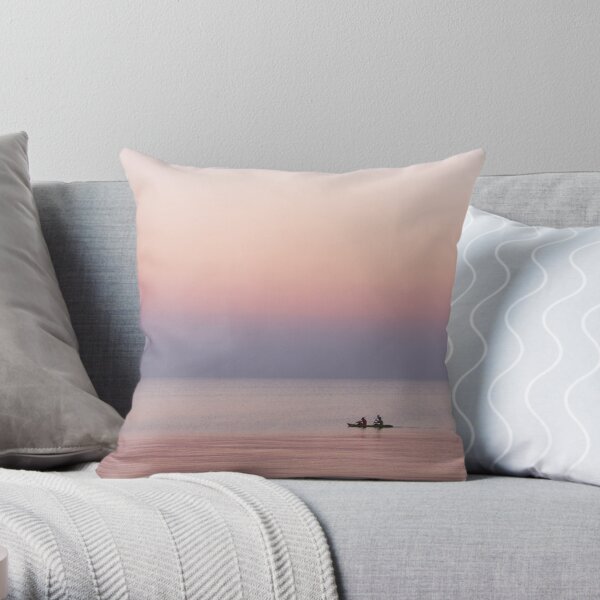 Twilight canooists Throw Pillow