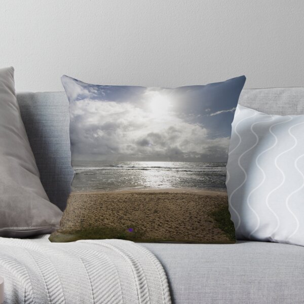 Storm at Sea Throw Pillow