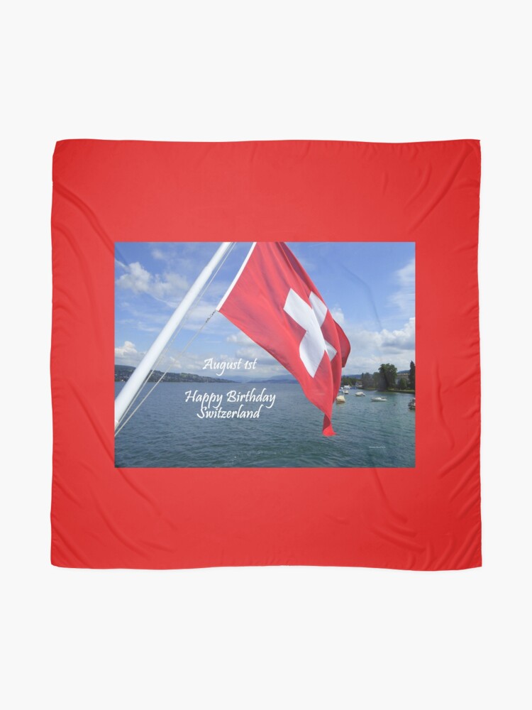 Foulard Joyeux Anniversaire Suisse Par Vaengi Redbubble