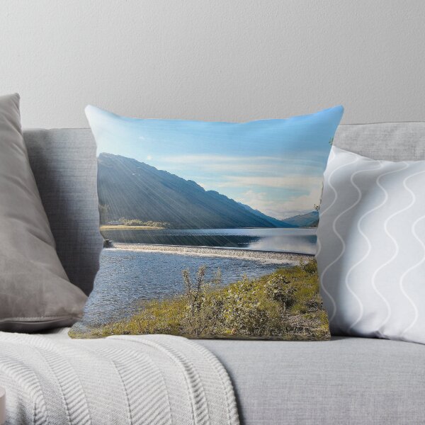 Overflow in Locheck Throw Pillow
