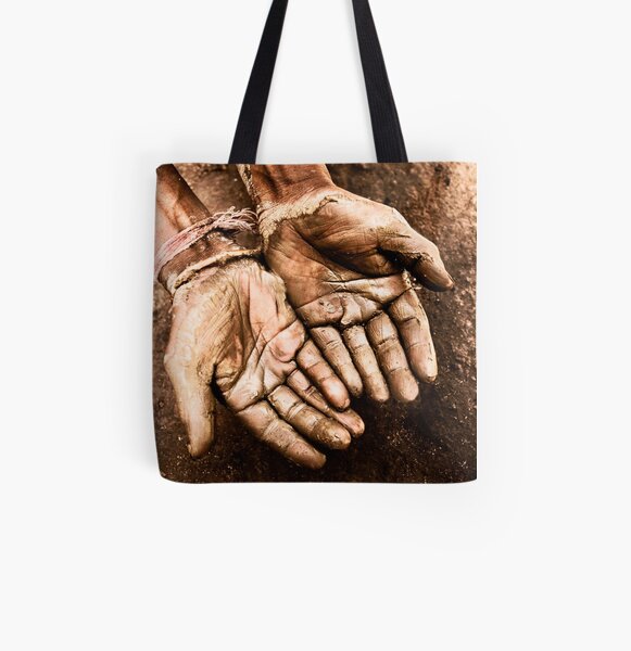 Craftsmans Hand All Over Print Tote Bag