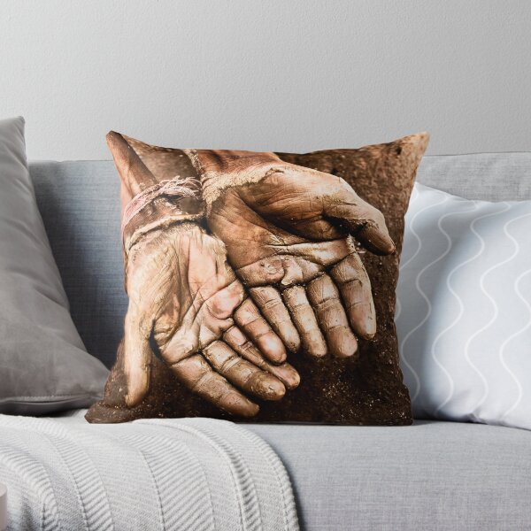 Craftsmans Hand Throw Pillow