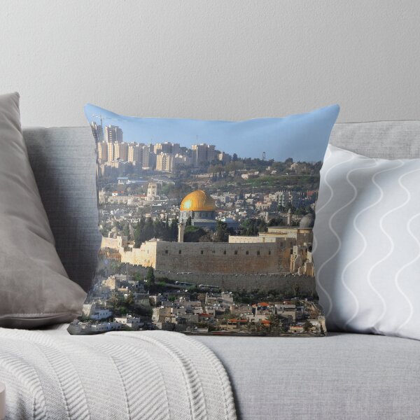 Jerusalem: Old & New Throw Pillow