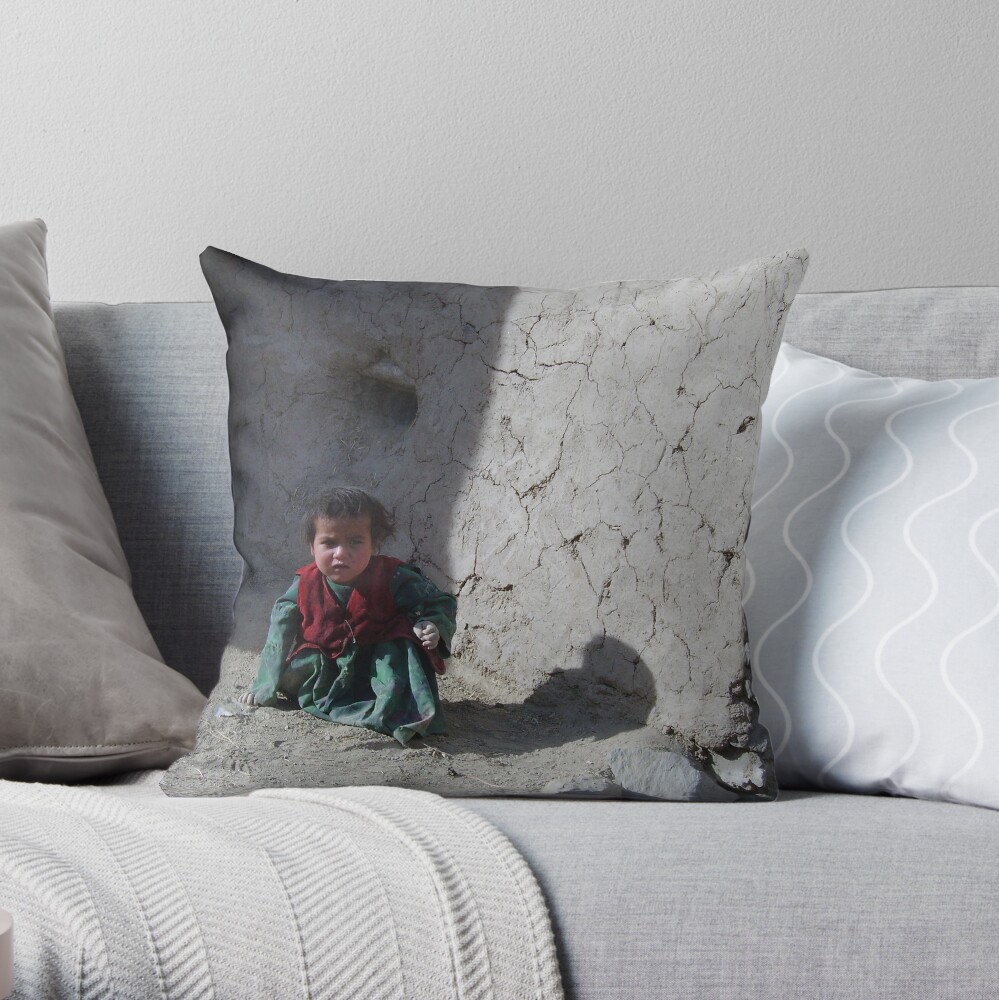 Girl (Afghanistan) Throw Pillow