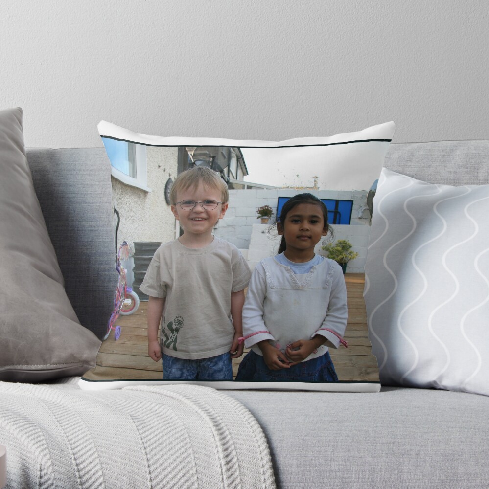 Cousins Throw Pillow