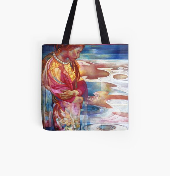 blu mermaid All Over Print Tote Bag