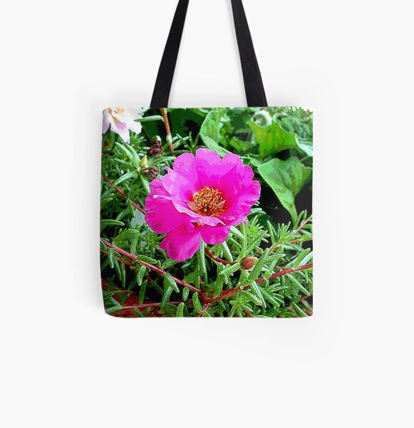 Moss Rose All Over Print Tote Bag