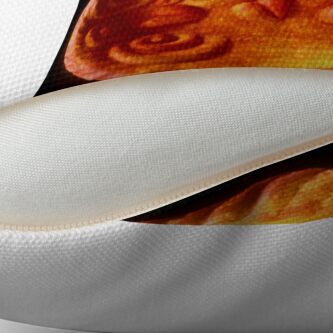 Alternate view of orange plate Throw Pillow