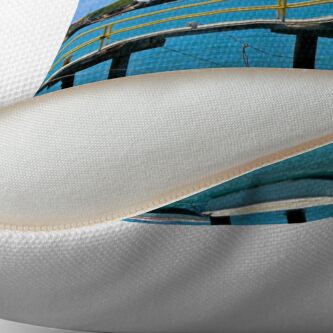Alternate view of Freighter Aground Throw Pillow