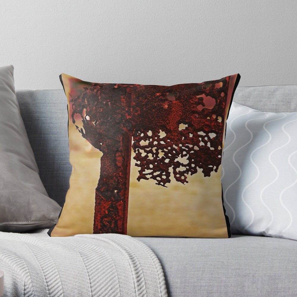 Rusted Sign Throw Pillow