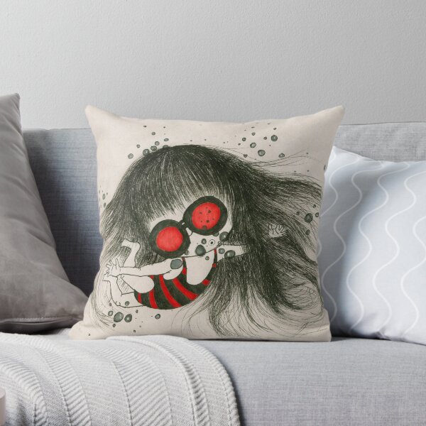 Swimmer Throw Pillow