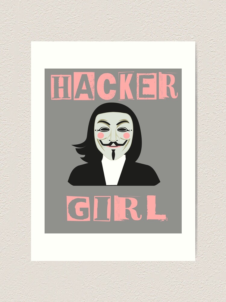 Anonymous Mask Hacker Girl Project Zorgo Game Master Pz4 Art Print By Kayelbee Redbubble - project zorgo roblox hacker mask