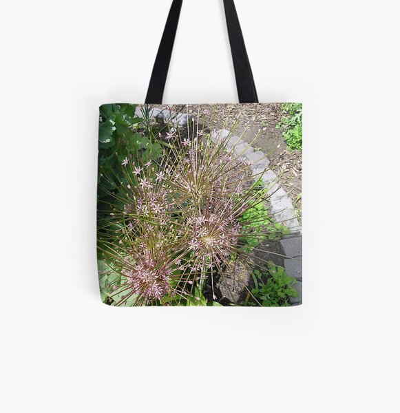 Spikey Pink Allium All Over Print Tote Bag