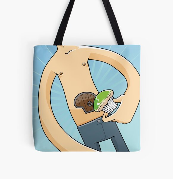 My Stomach has a Cupcake-sized Door All Over Print Tote Bag