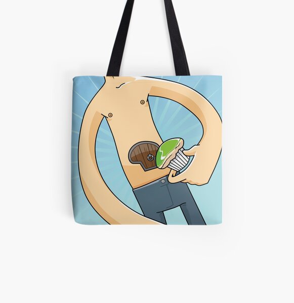 My Stomach has a Cupcake-sized Door All Over Print Tote Bag