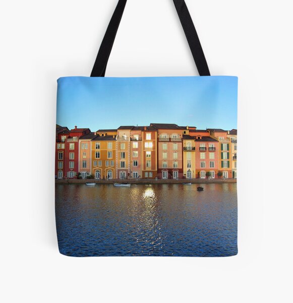 Sunset in Portofino Bay All Over Print Tote Bag