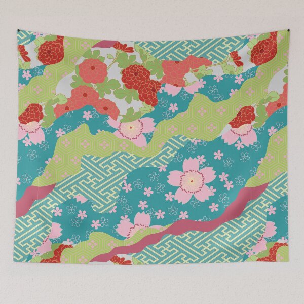 Item preview, Sakura River Kimono - Japanese Blossom Pattern designed and sold by Kibatsu.