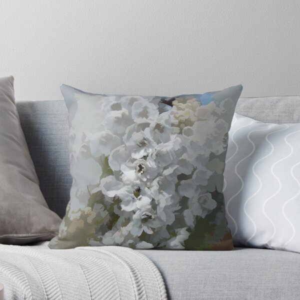 Item preview, abstract of White Hollyhocks designed and sold by hilarydougill.