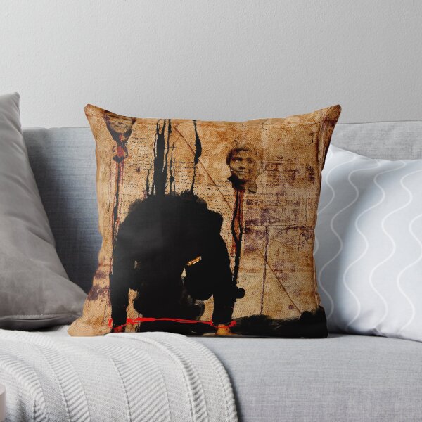 MAN ASKING FOR FORGIVENESS ON A DAY THAT EVERYTHING IS TOO LATE AND WORTHLESS Throw Pillow