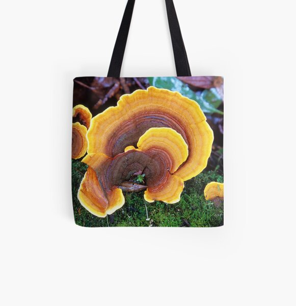 Rainbow Fungus All Over Print Tote Bag