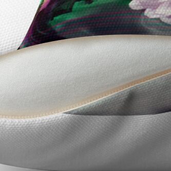 Alternate view of Color flower in a bubble Throw Pillow