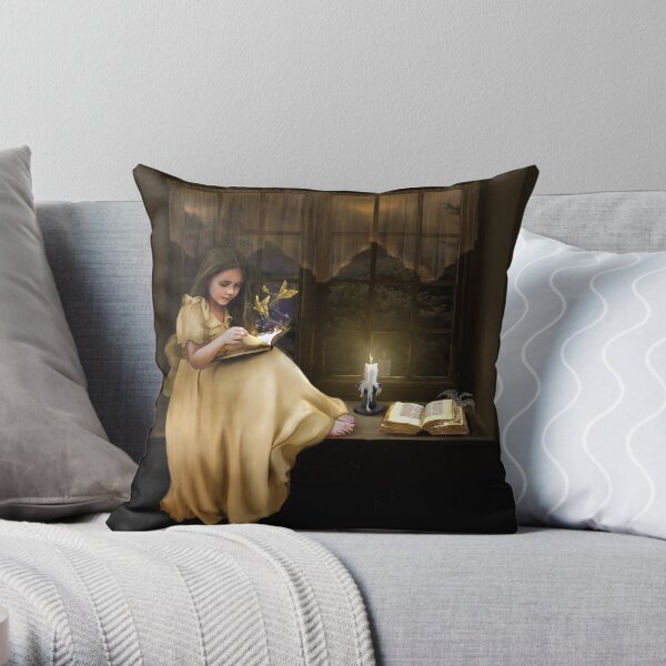 The Magic of Books Throw Pillow